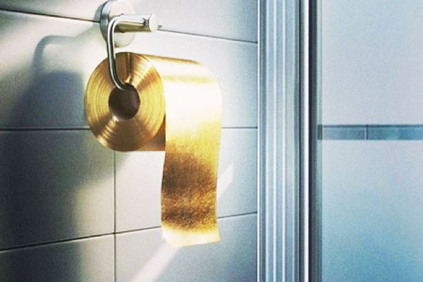 perierga.gr - Χρυσό χαρτί τουαλέτας για… μεταξωτά οπίσθια!