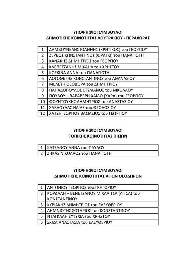 ΜΕ ΤΟΥΣ ΠΟΛΙΤΕΣ ΜΠΡΟΣΤΑ-ΑΝΑΚΟΙΝΩΣΗ ΥΠΟΨΗΦΙΩΝ ΓΙΑ ΤΙΣ ΑΥΤΟΔΙΟΙΚΗΤΙΚΕΣ ΕΚΛΟΓΕΣ 2014. 2