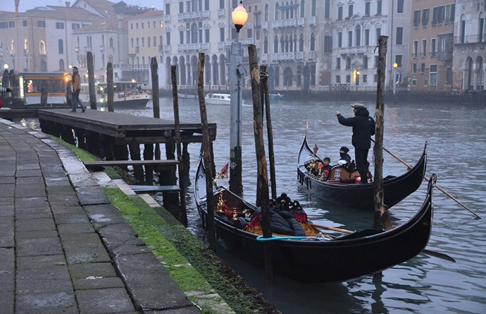 Βενετία - πτώση στάθμης νερού